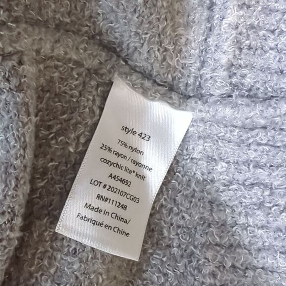 Barefoot Dreams CozyChic Lite Circle Cardigan XS Gray Supersoft Comfy - Picture 6 of 8